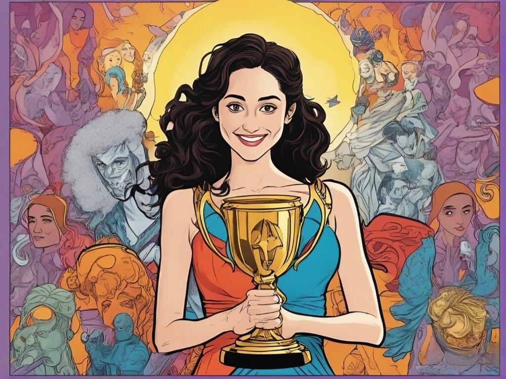 emmy rossum winning an award