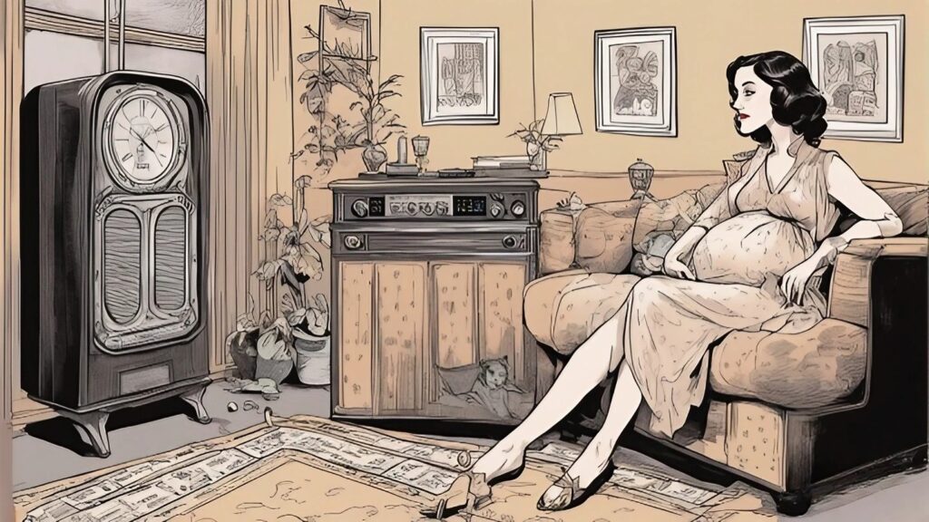 emmy rossum's mother listening to the radio
