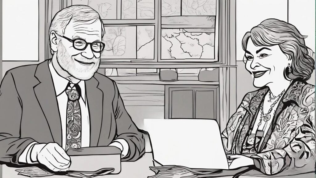 Roseanne Barr on an interiew with David Letterman