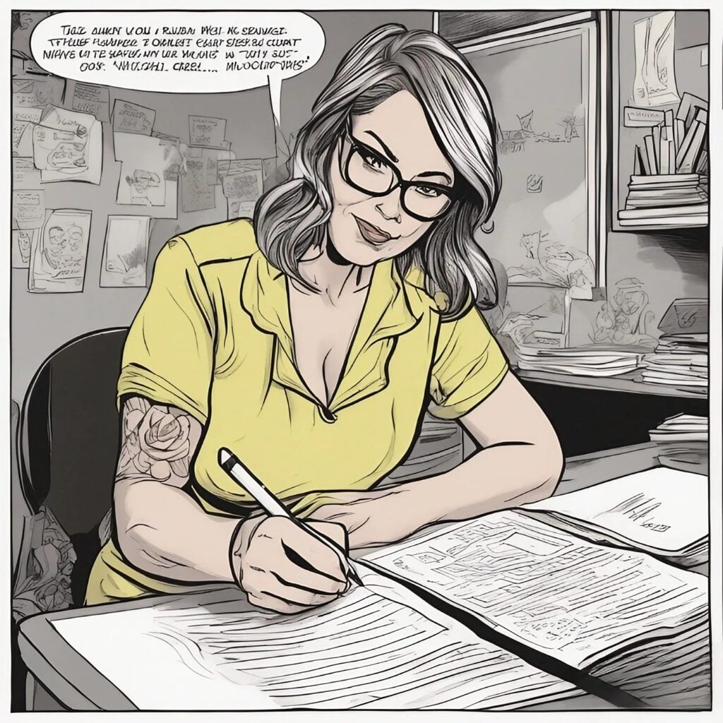 Roseanne Barr writing a script
