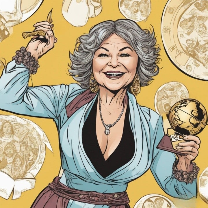 Roseanne Barr winning golden globe