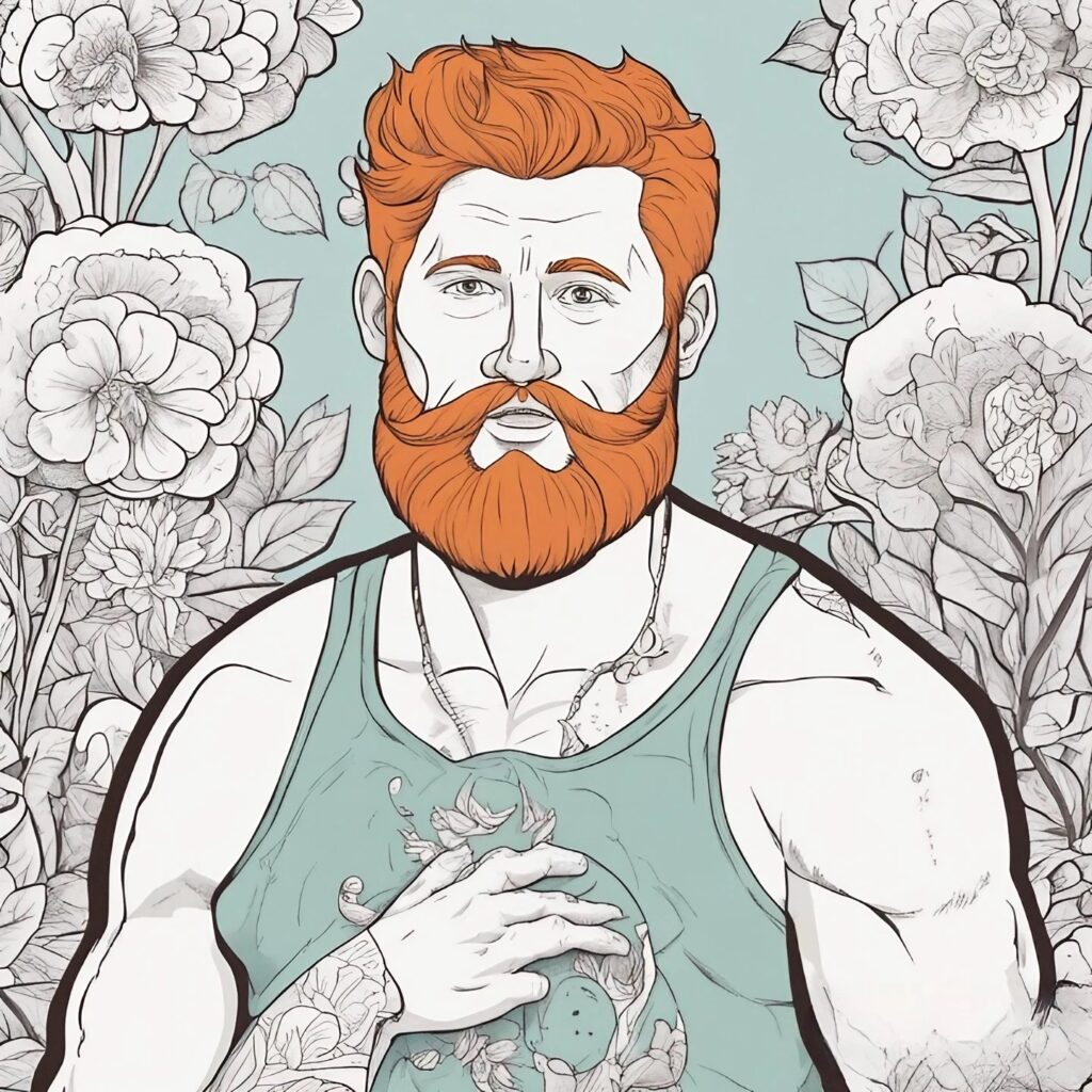 Roseanne Barr's third husband, ginger man with a dadbod 