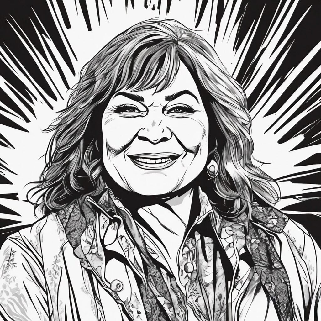 Roseanne Barr's portrait in black and white