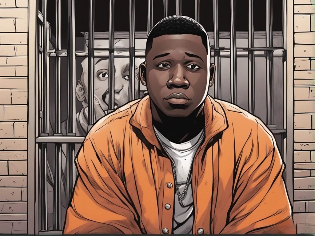 blac youngsta in a jail cell