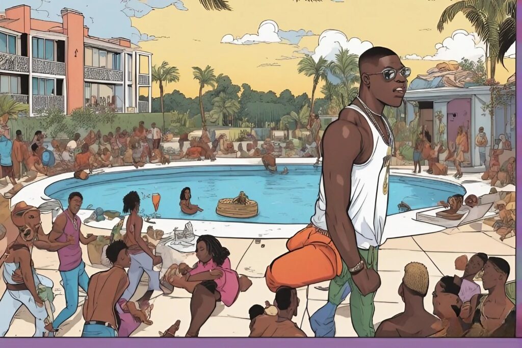 blac youngsta on a pool party