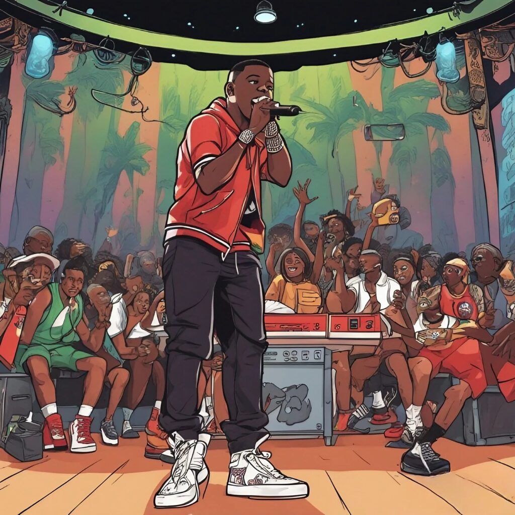 blac youngsta as a teenager performing a song