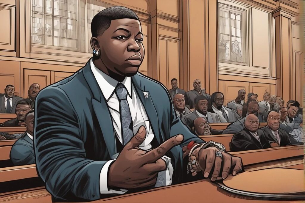 blac youngsta in the courtroom