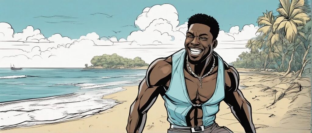 wack 100 on a beach