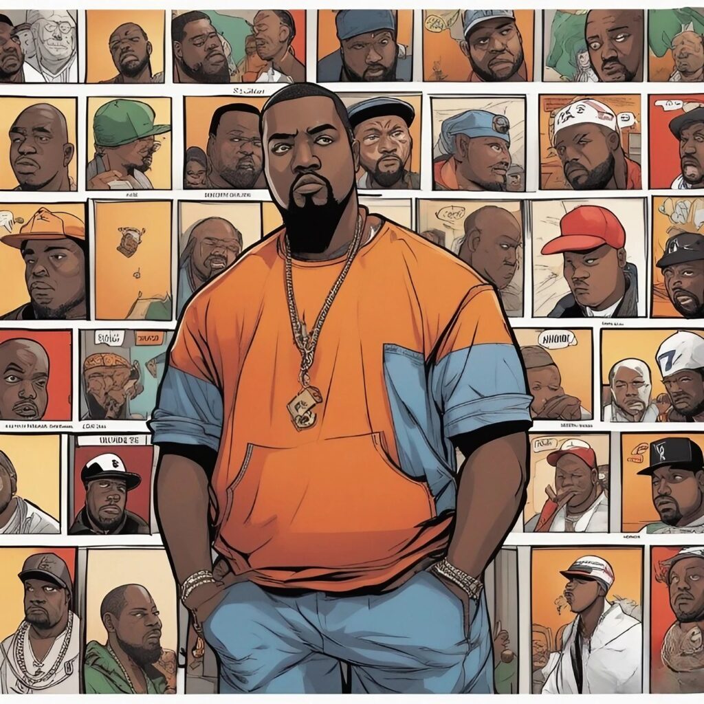 wack 100 with rapper images behind