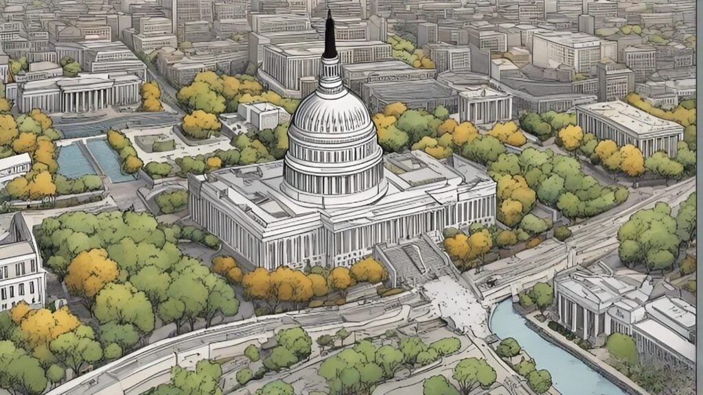 white house from above