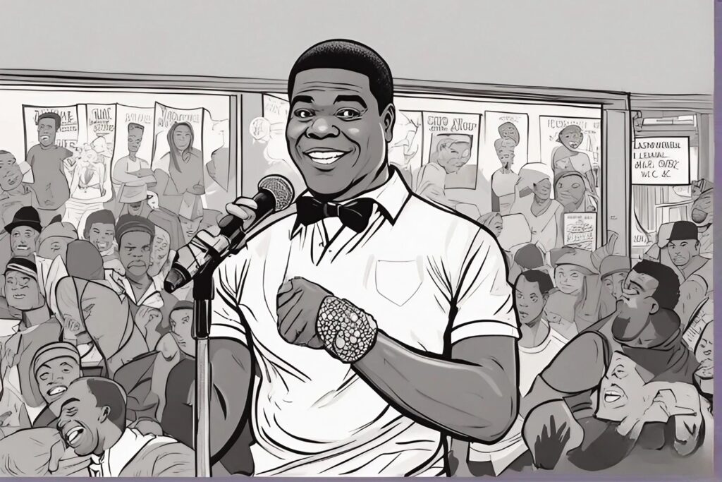 tracy morgan as a teenager performing in a club