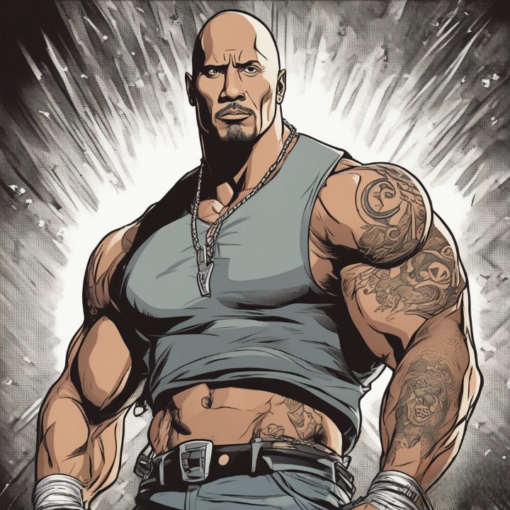 dwayne johnson portrait