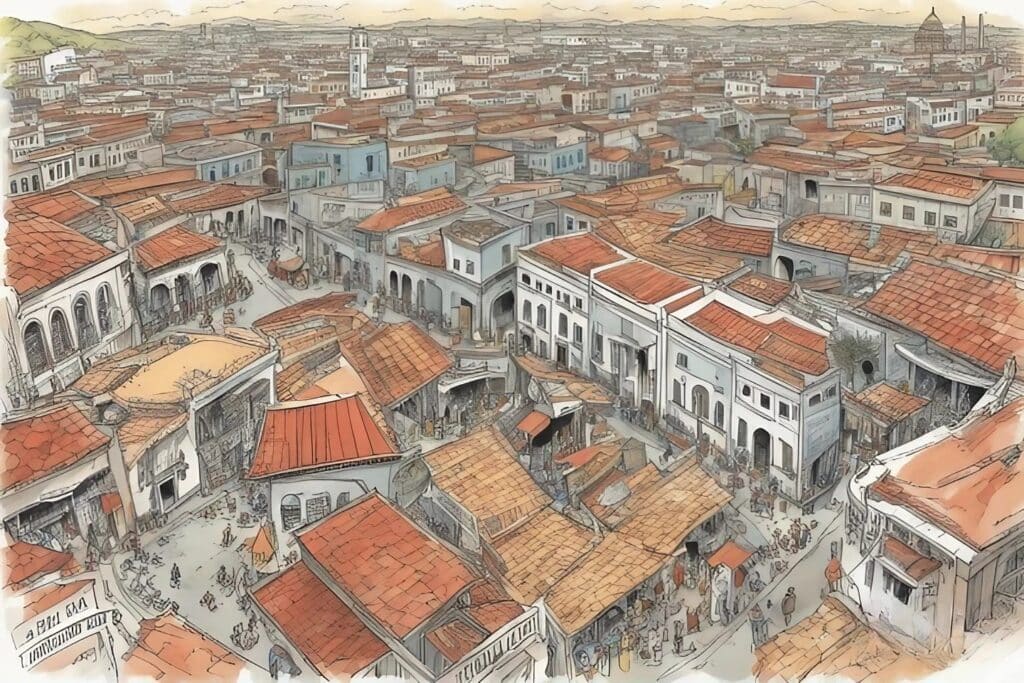 Bajos de Haina, in Santo Domingo, shot from the sky