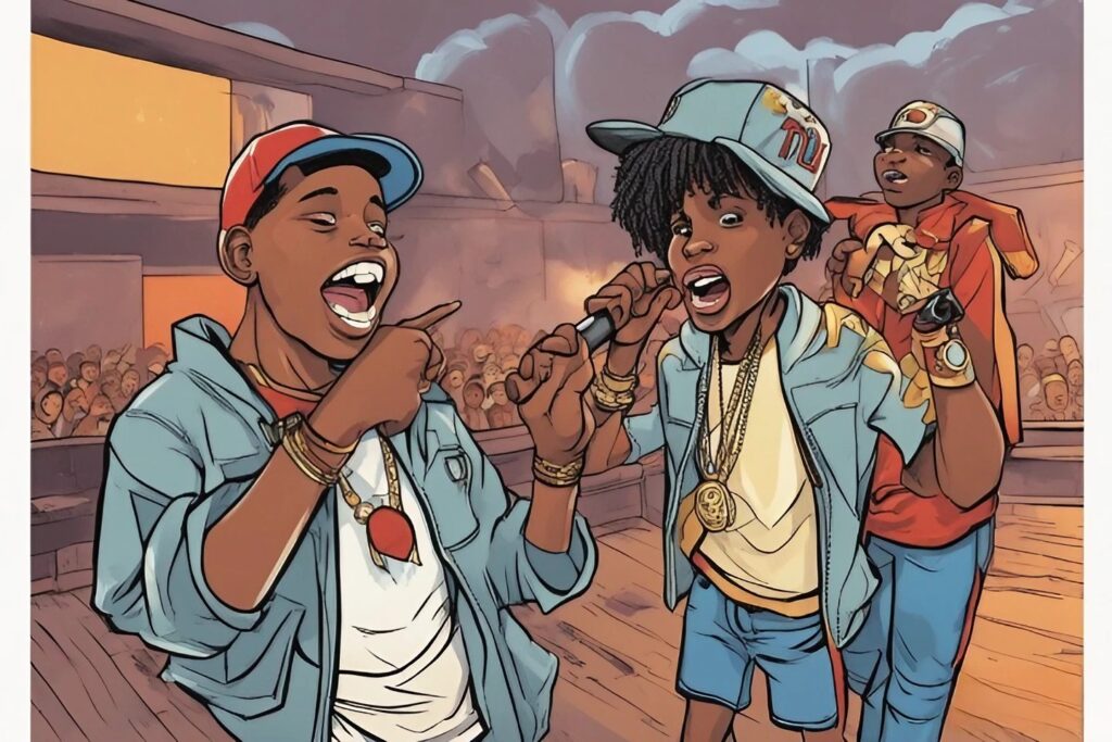 el alfa and eddy wilson as teenagers rapping