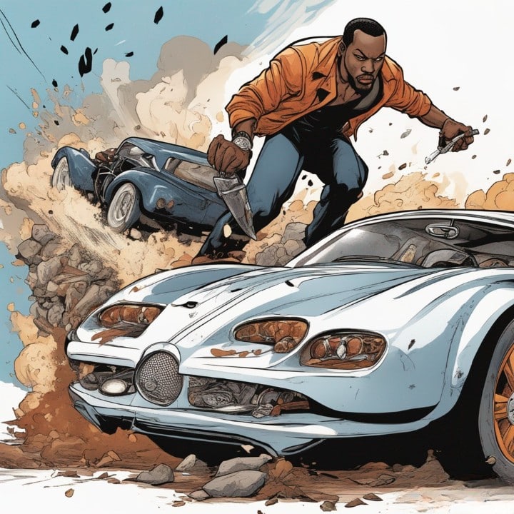 el alfa destroying bugatti