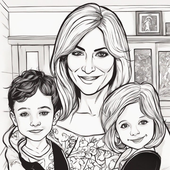 linda tripp with her two kids