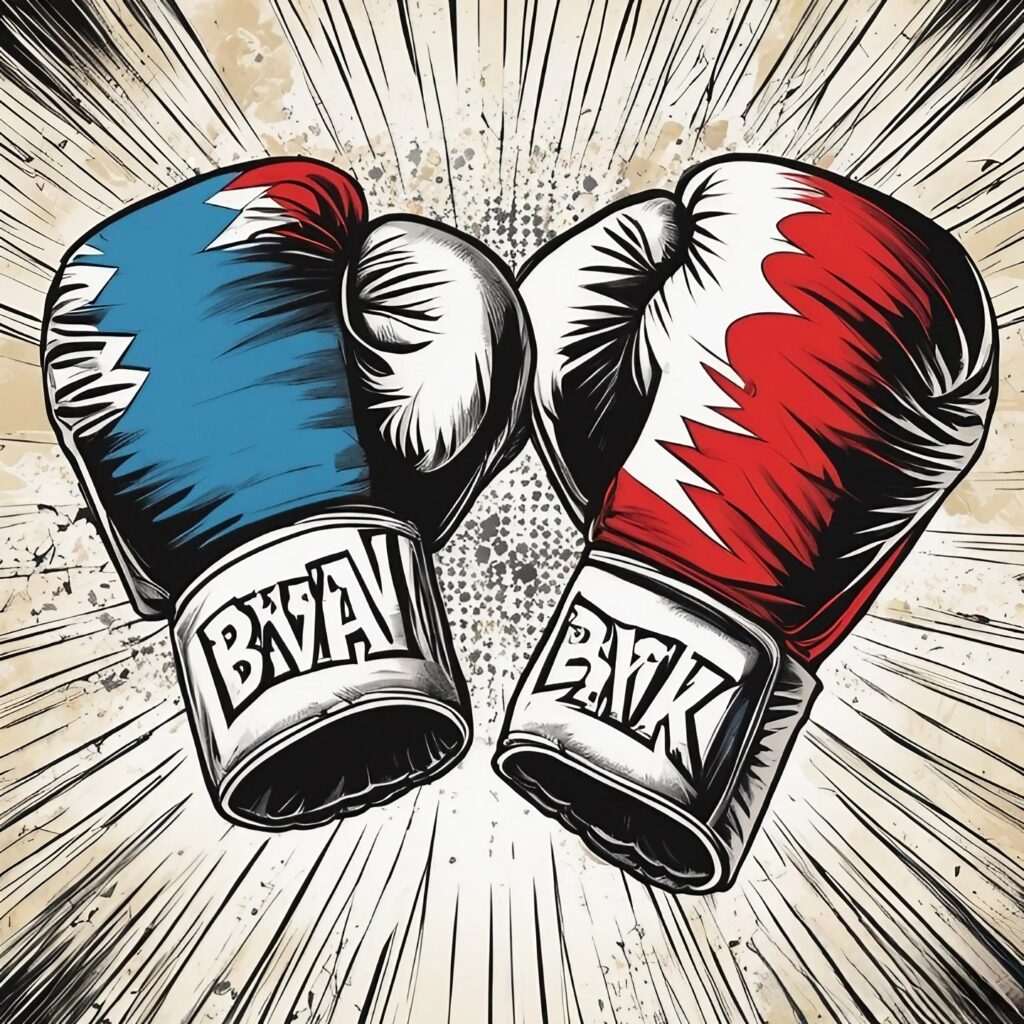 boxing gloves for sale, blue and red