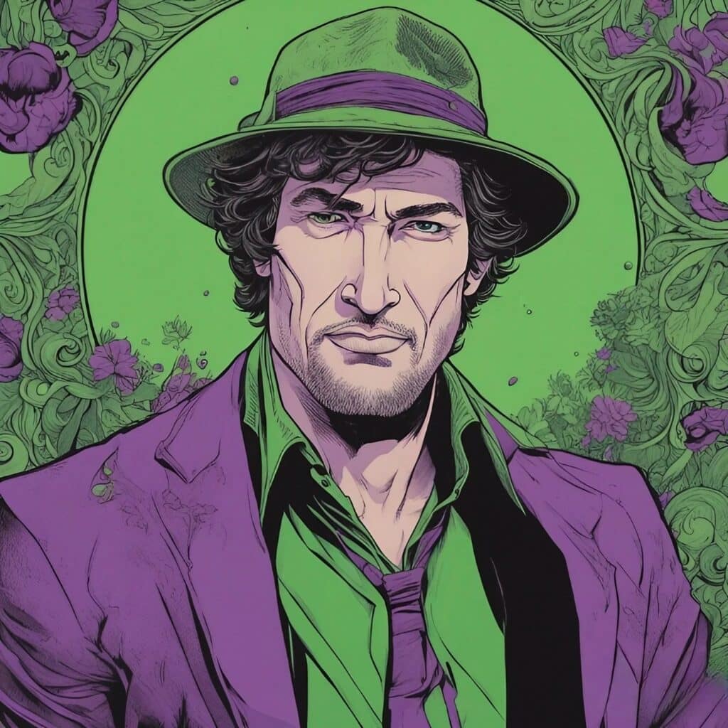 Judd Apatov green and purple