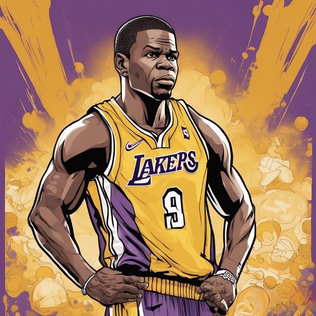 Chamillionaire in lakers uniform