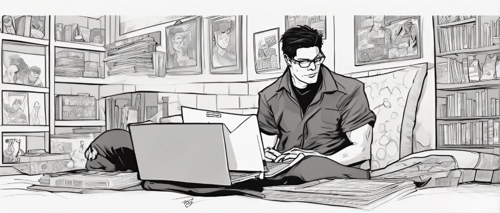 zak bagans on a laptop as a teenager 