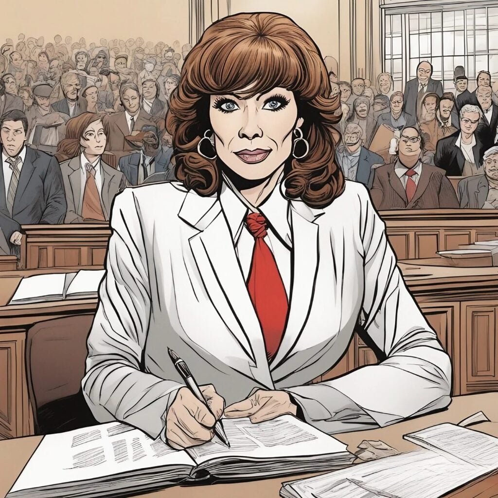 paula jones in the courtroom