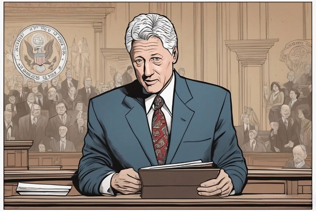 bill clinton in the courtroom