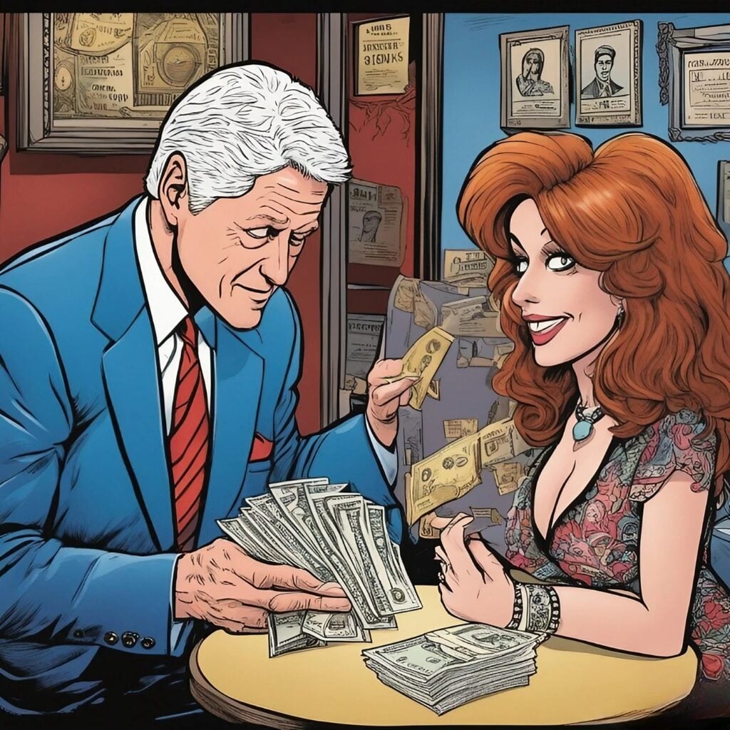 bill clinton giving paula jones money
