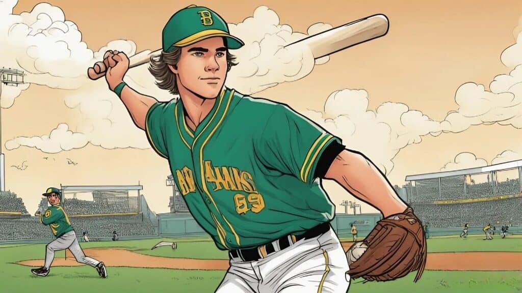 billy beane as a teenager paying baseball in a team