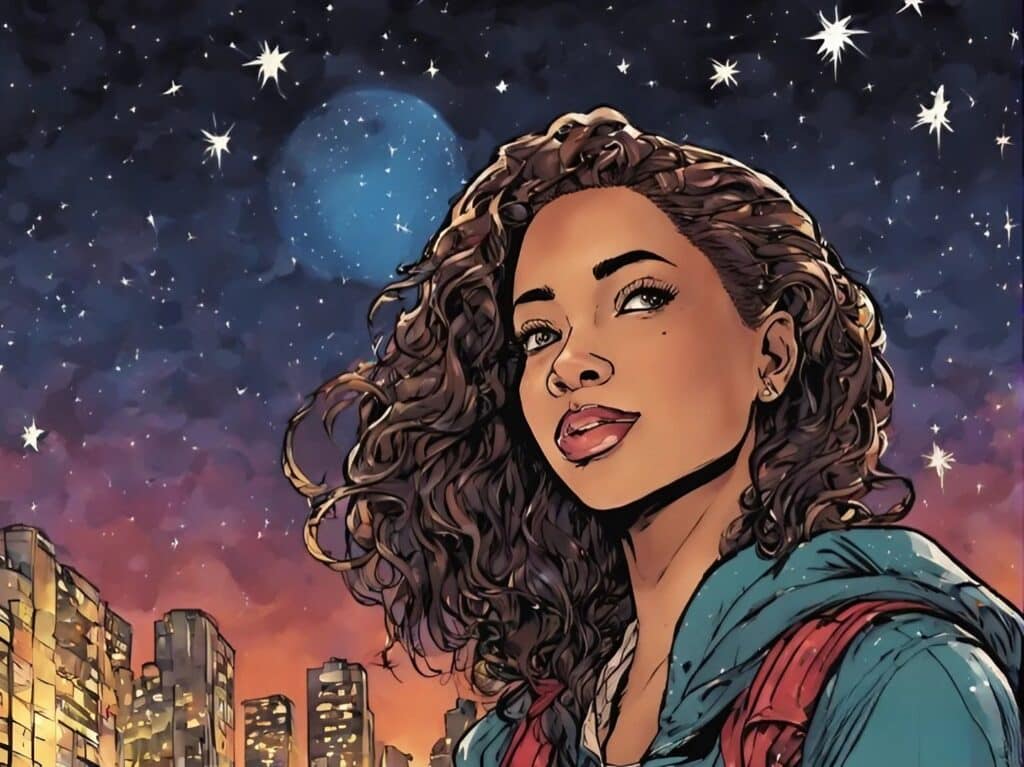 latasha kebe as a kid, stars in the sky