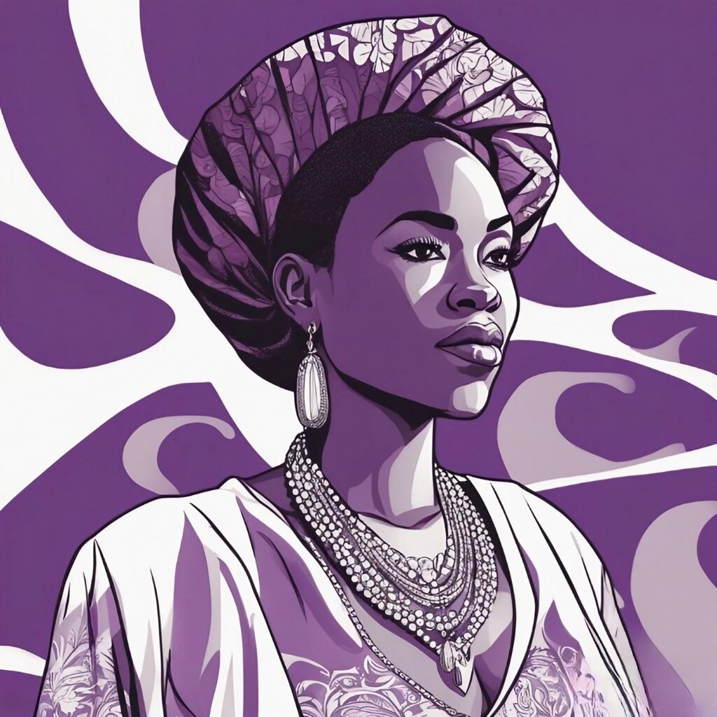 latasha kebe purple and white