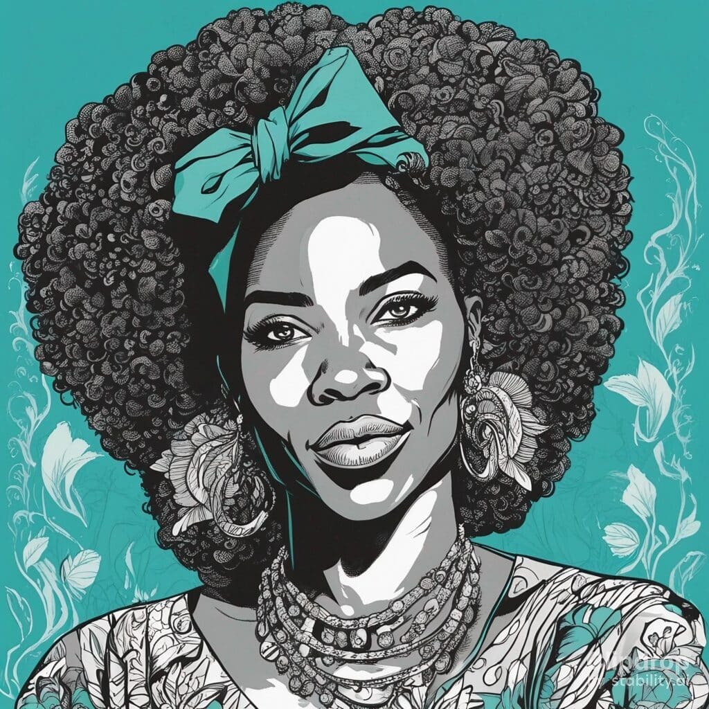 latasha kebe cyan and black