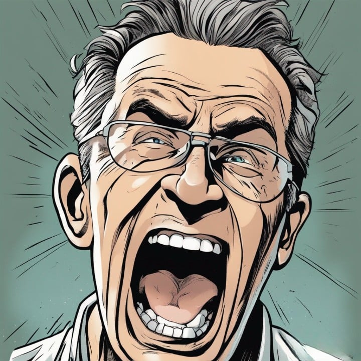 father shouting
