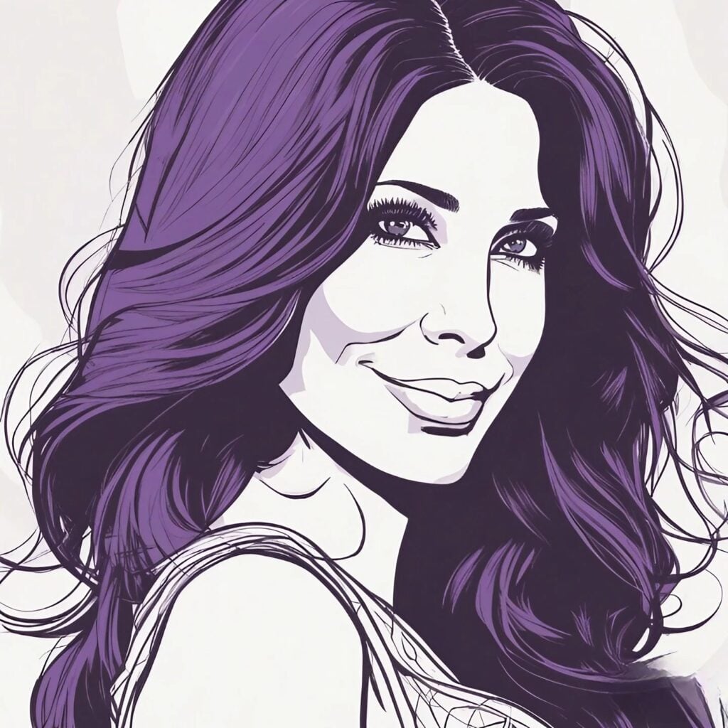 soleil moon frye purple and white illustration