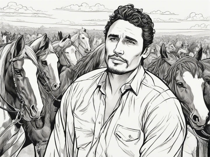 cover image of the movie "wild horses"  featuring james franco