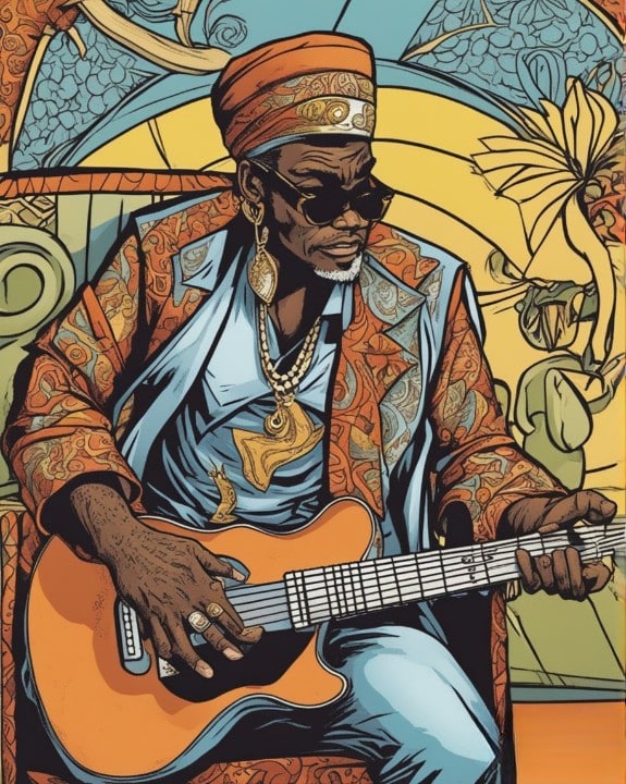 yk osiris's father playing guitar