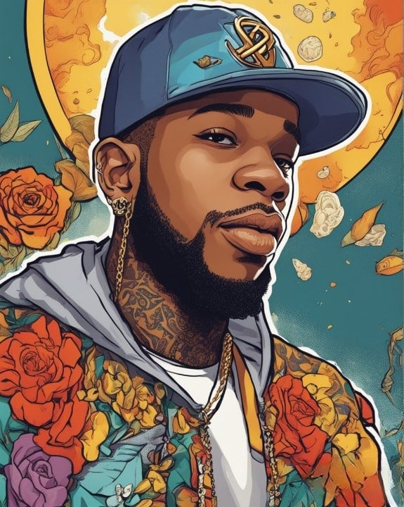 roty lanez colorful portrait