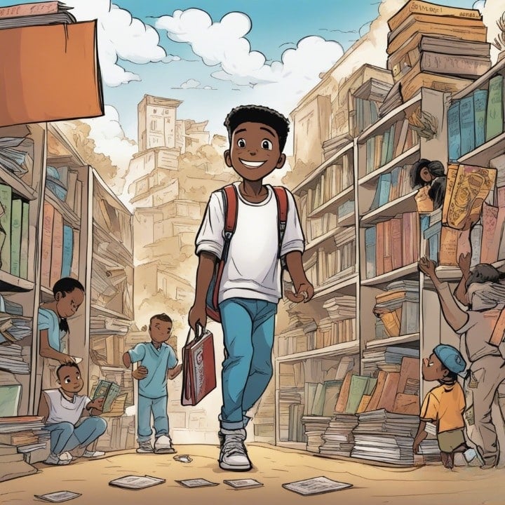 yk osiris giving kids books