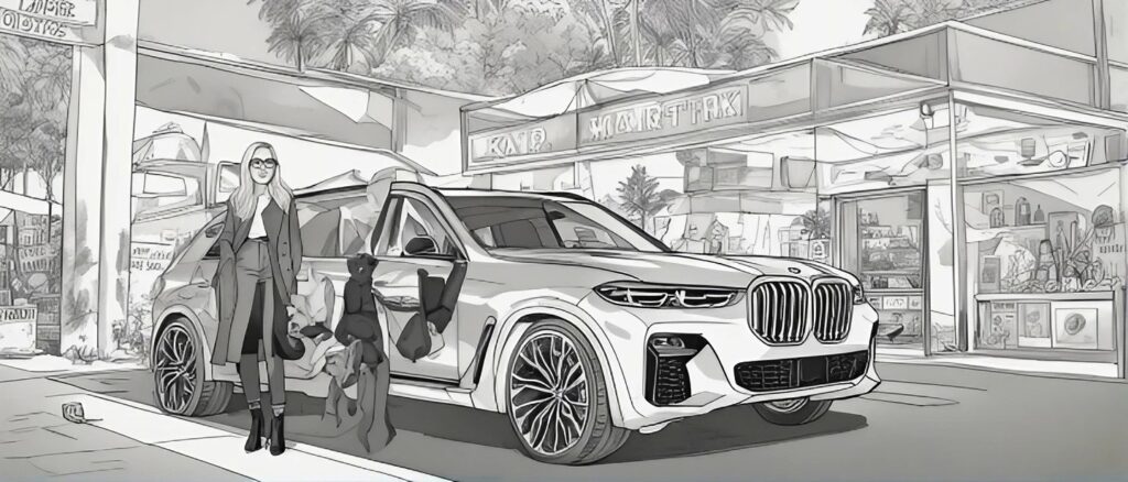 kat timpf with her BMW
