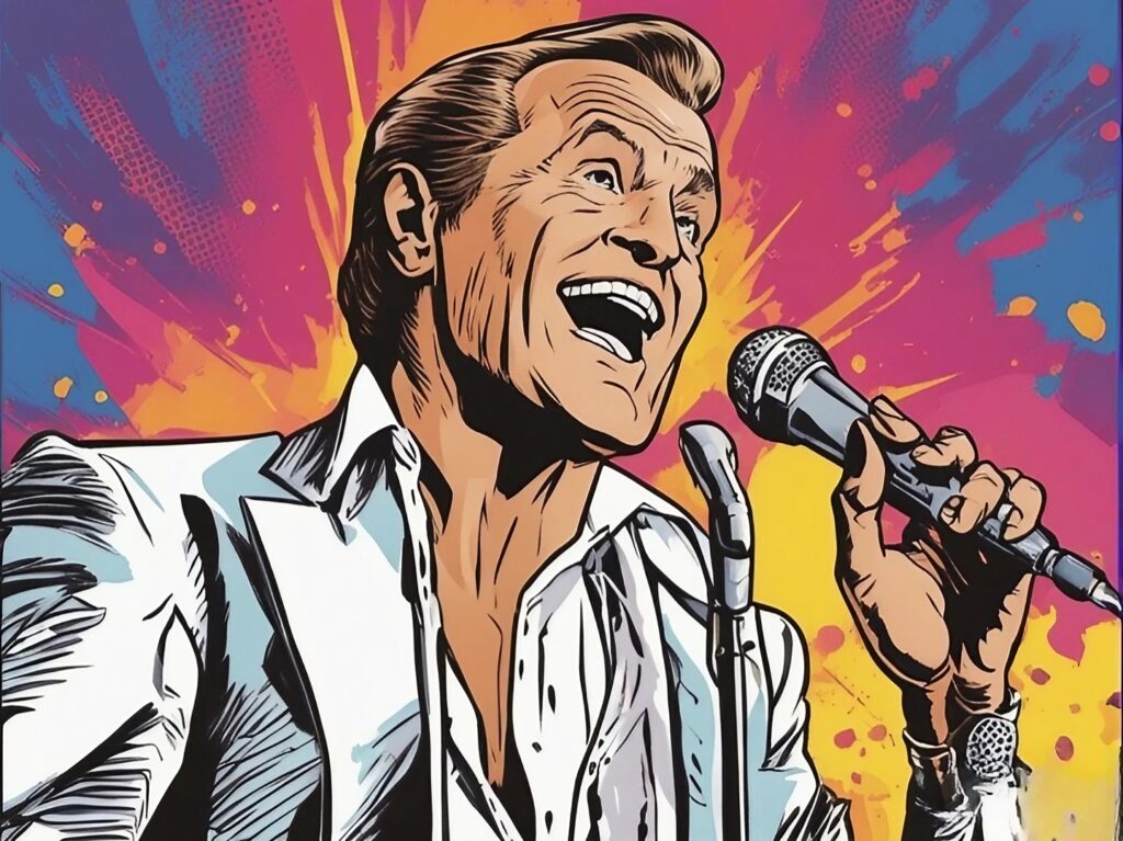 pat boone singing on the stage
