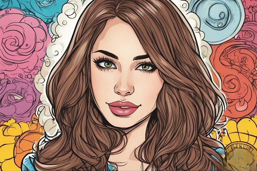 riley reid portrait, roses in the background 