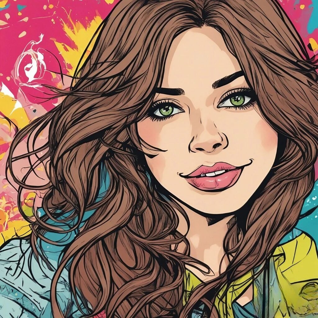 riley reid colorful portrait