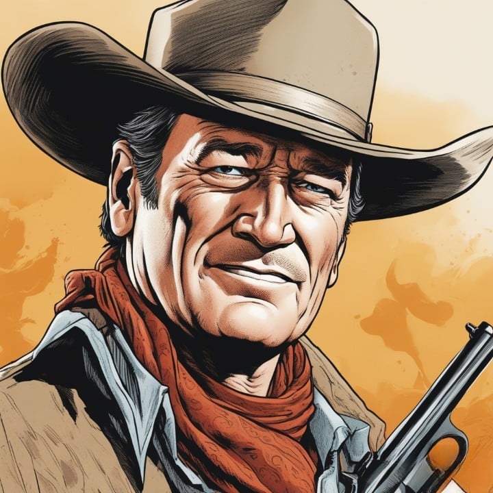 John Wayne Tucker portrait in cowboy hat