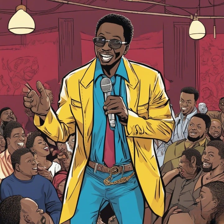 michael blackson doing a stand up comedy in the club