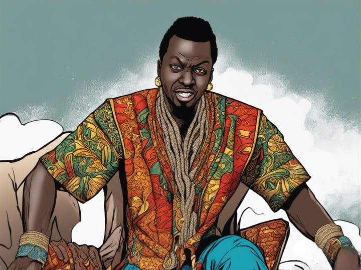 michael blackson playing the role of angry african