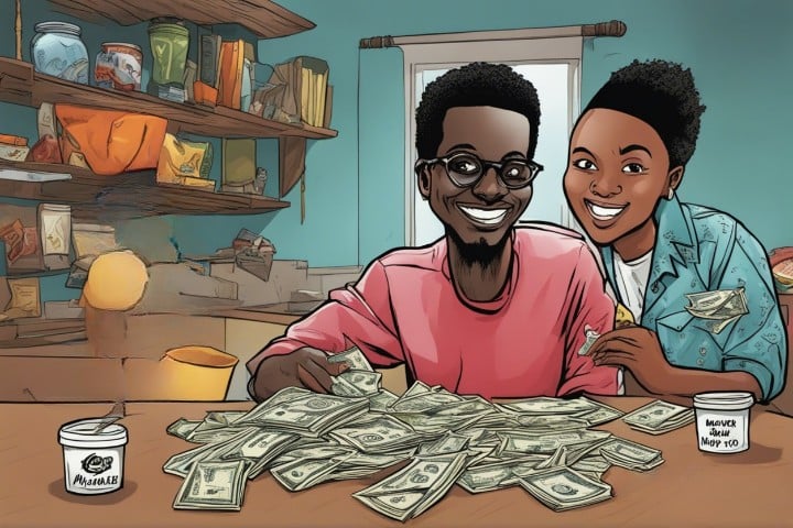 michael blackson giving money to family in need