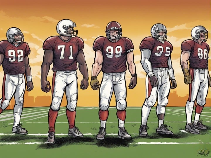 line of wall in american football team
