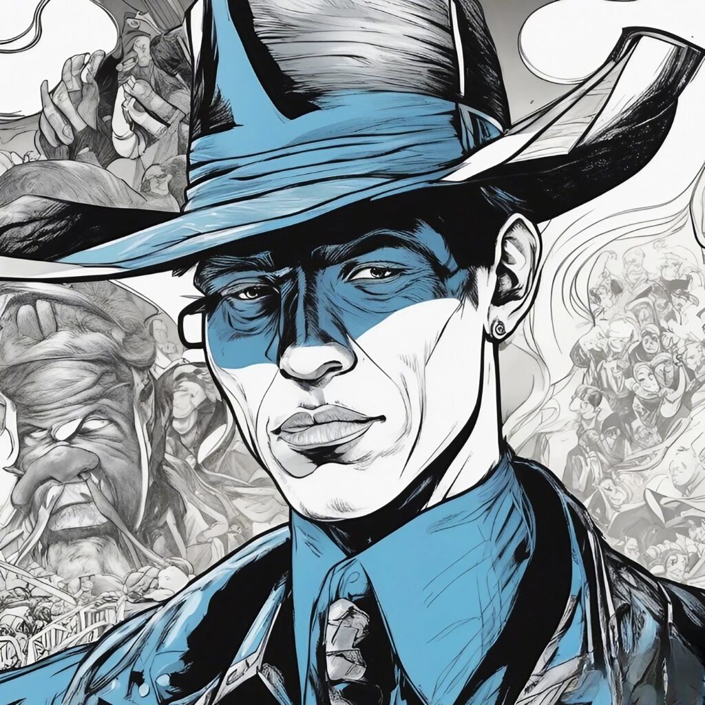 nick sandmann blue portrait with cool hat