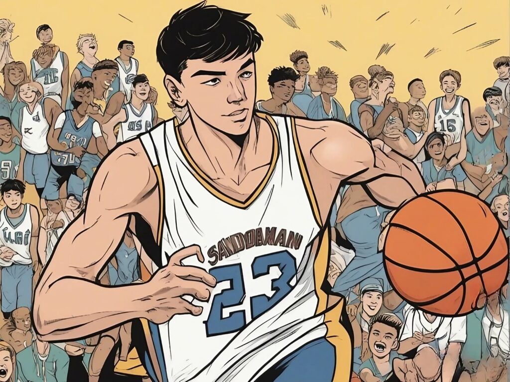 nick sandmann playing in high school basketball team