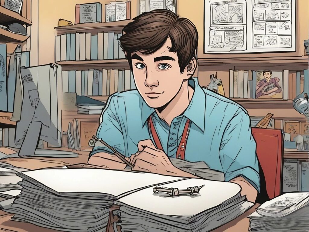 nick sandmann in high school studying 