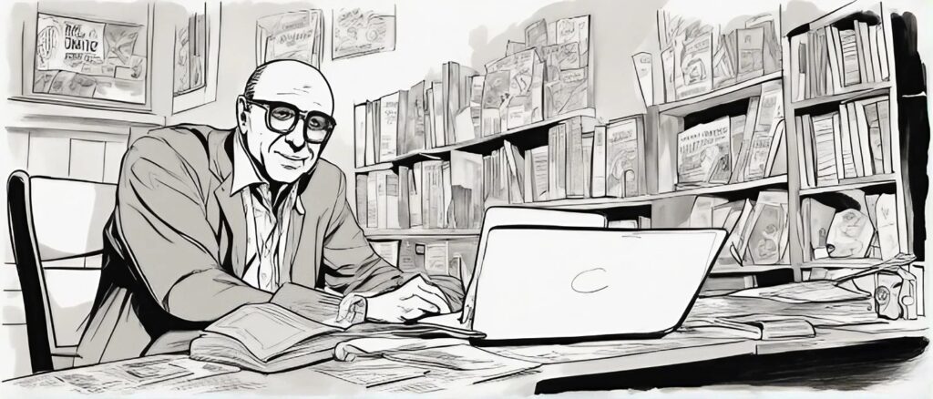 clive davis as a teenager on a laptop